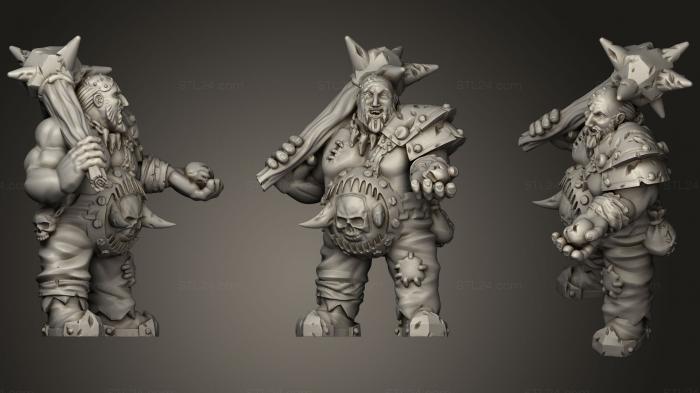 Figurines heroes, monsters and demons (Ogre Mercenary, STKM_1054) 3D models for cnc